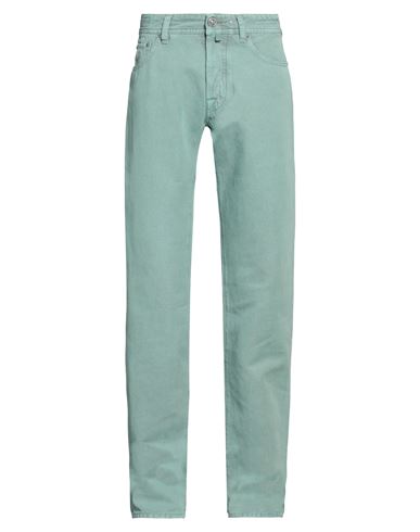 Jacob Cohёn Man Pants Turquoise Size 32 Cotton, Linen In Blue