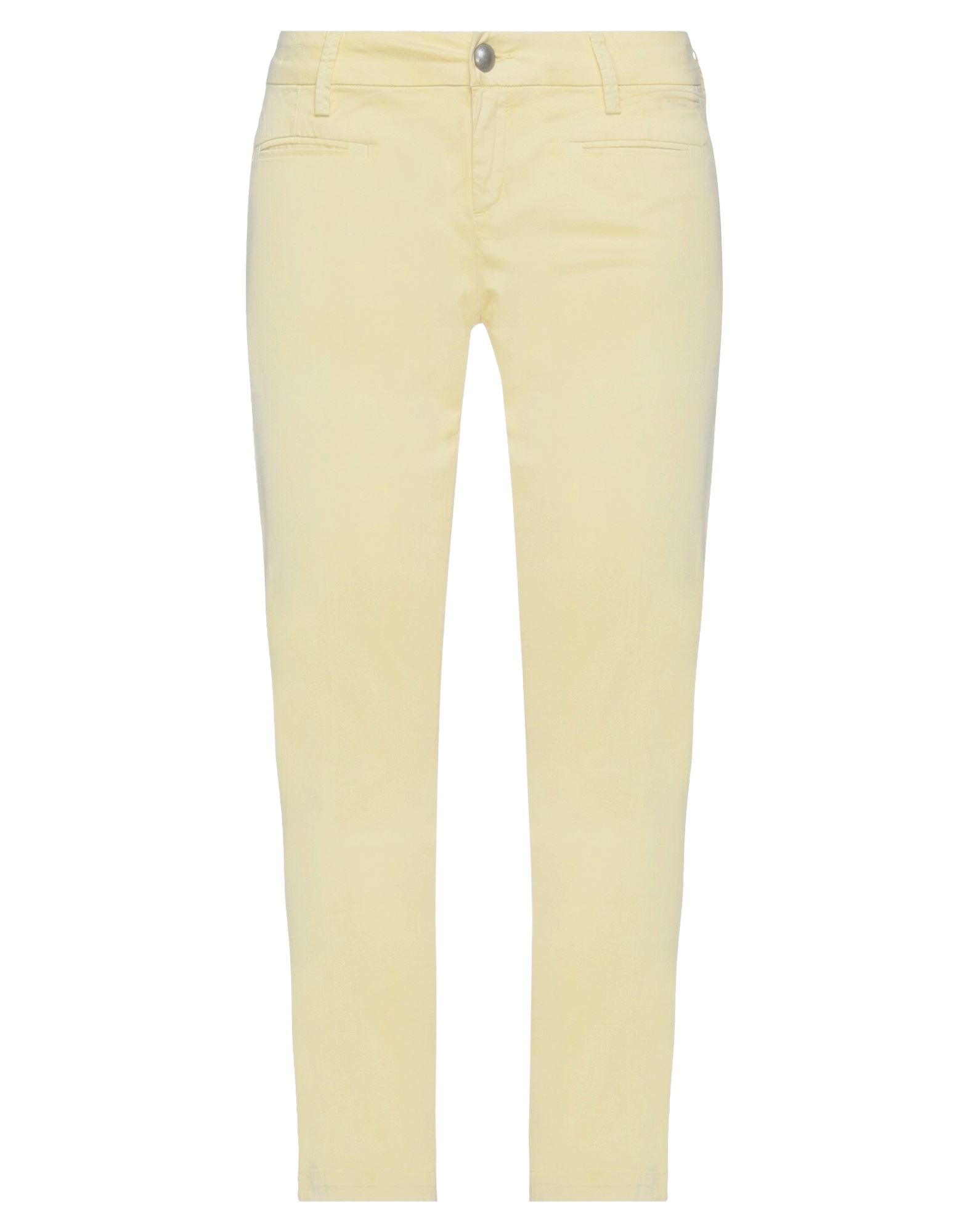 Jacob Cohёn Cropped Pants In Light Yellow