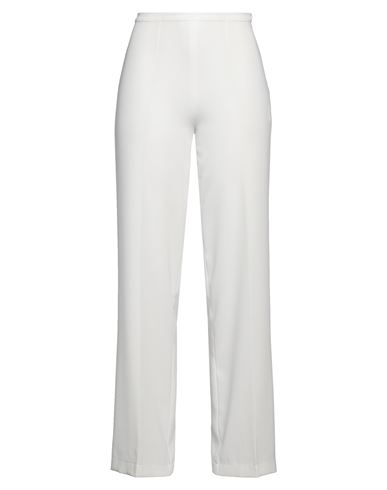 Rossopuro Woman Pants White Size S Polyester, Elastane