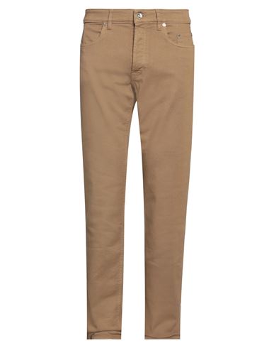 Siviglia Man Pants Khaki Size 38 Cotton, Elastane In Brown