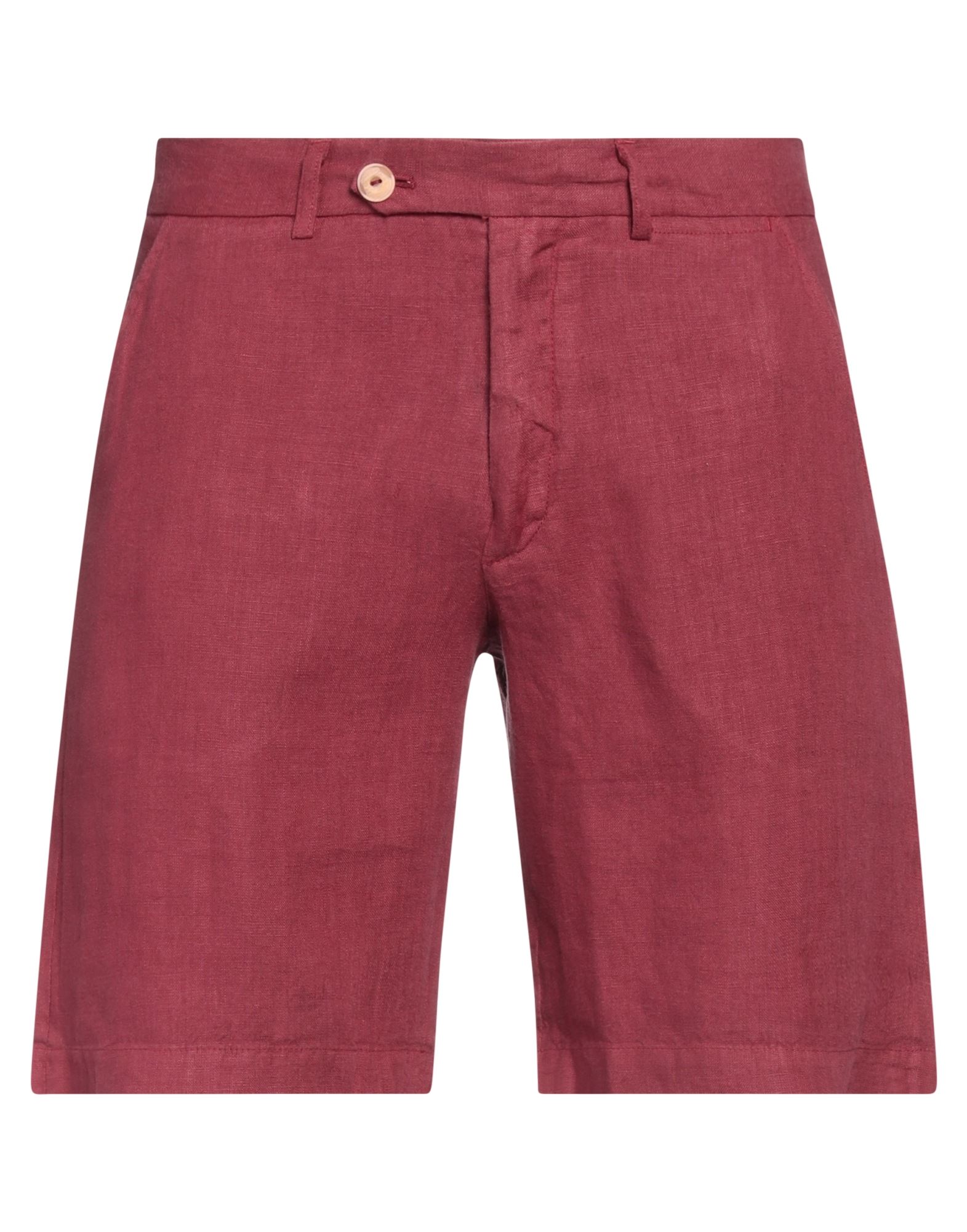 Drumohr Man Shorts & Bermuda Shorts Garnet Size Xs Linen In Red