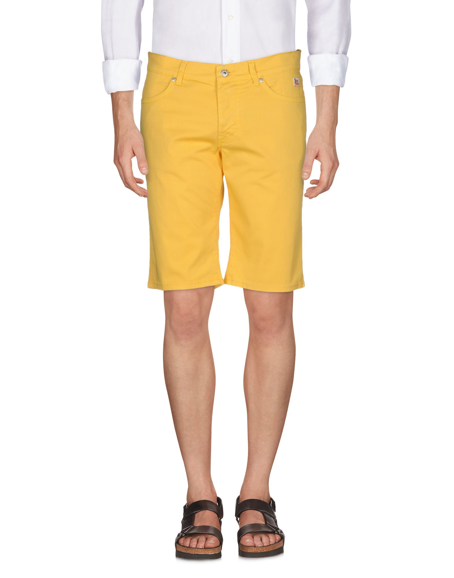 Roy Rogers Roÿ Roger's Man Shorts & Bermuda Shorts Yellow Size 33 Cotton, Elastane