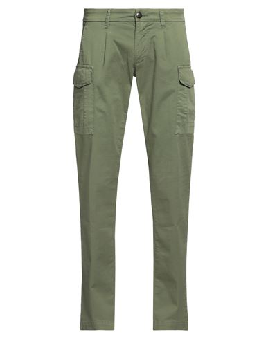 Man Pants Military green Size 30 Cotton, Elastane