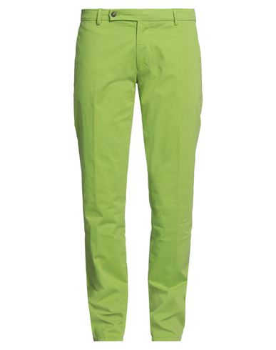 Berwich Man Pants Acid Green Size 38 Cotton, Elastane