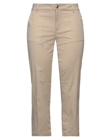 Marani Jeans Woman Pants Beige Size 10 Cotton, Elastane