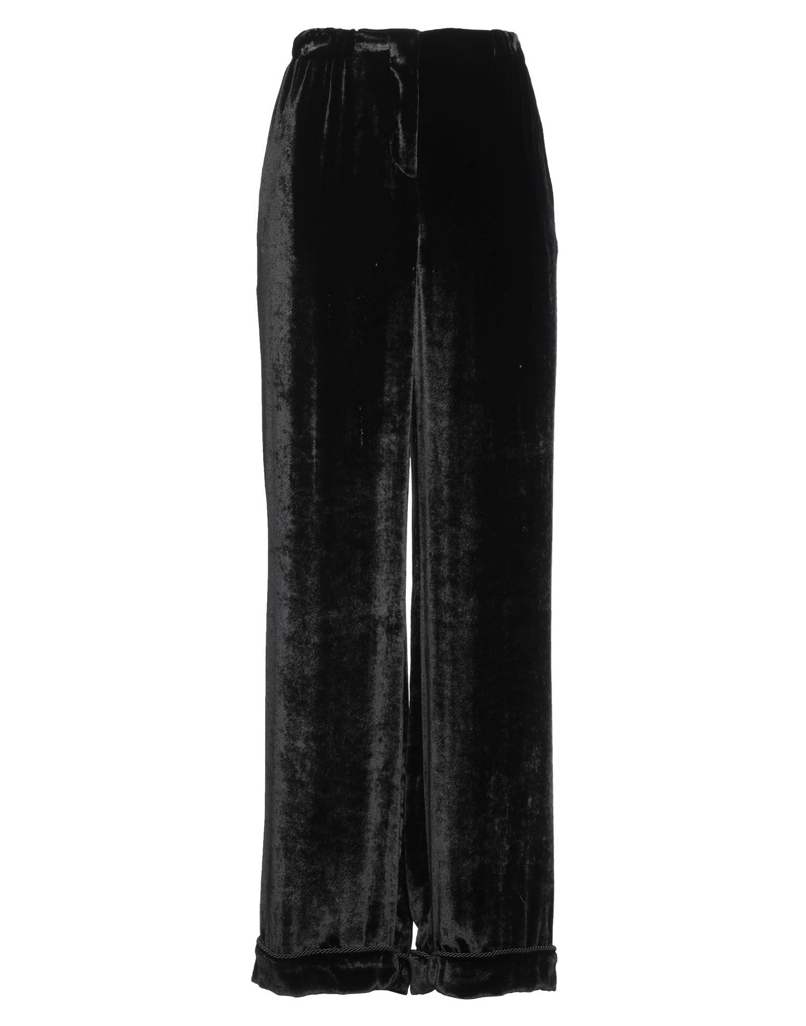 Shop Alberta Ferretti Woman Pants Black Size 8 Rayon, Silk