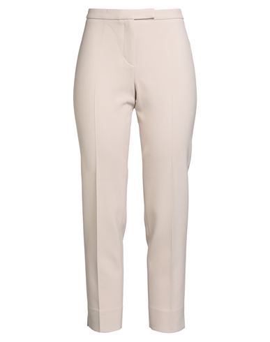 Peserico Sign Woman Pants Cream Size 12 Polyester, Vinyon, Cotton, Elastane In Neutral