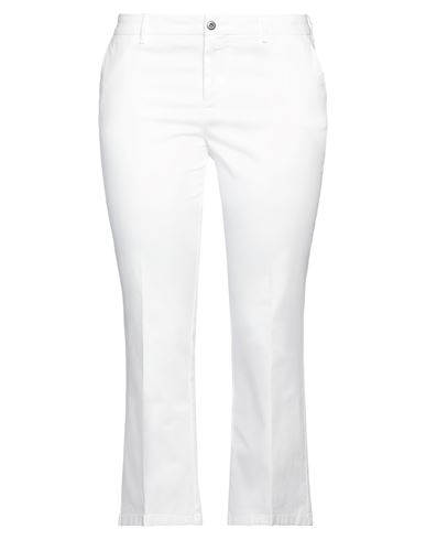 Pt Torino Woman Pants White Size 10 Cotton, Elastane