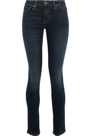 VINCE Faded mid-rise skinny jeans,US 14693524283546695