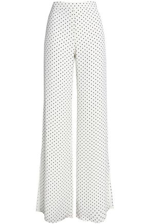 Pants | Sale up to 70% off | THE OUTNET ALEXIS Polka-dot satin-crepe wide-leg pants