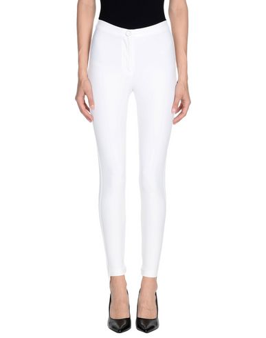 Woman Pants White Size M Cotton, Polyester