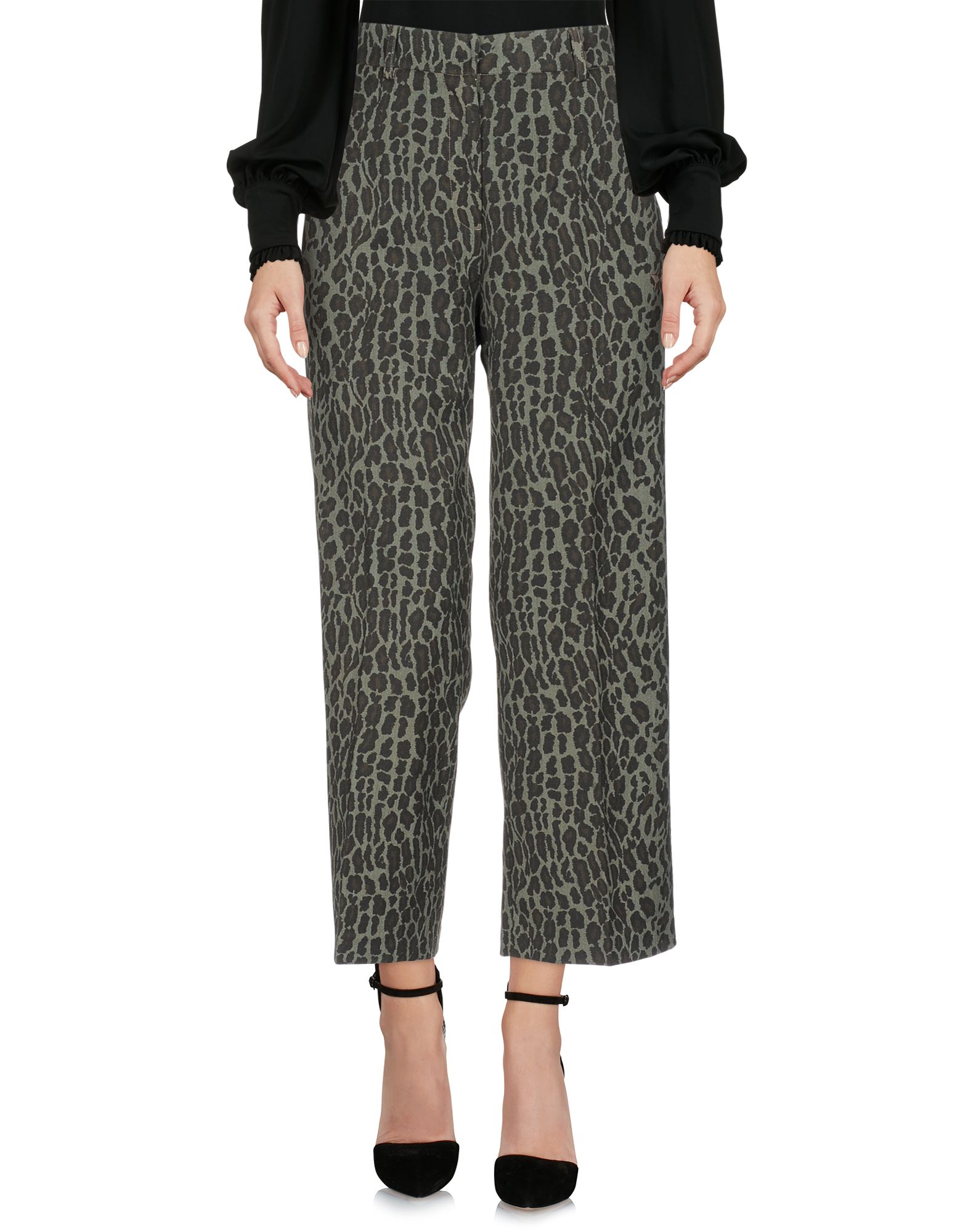 THE EDITOR THE EDITOR WOMAN PANTS MILITARY GREEN SIZE 2 POLYESTER, WOOL, ELASTANE,13182708IO 4