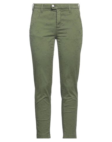 Jacob Cohёn Woman Pants Military Green Size 26 Cotton, Elastane
