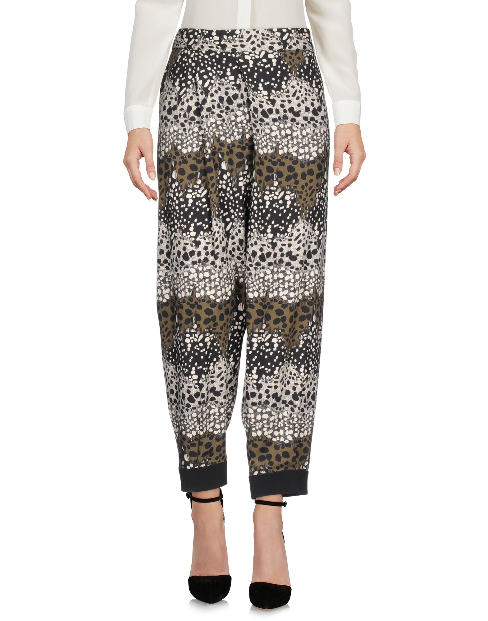 MANILA GRACE MANILA GRACE WOMAN PANTS BLACK SIZE 4 VISCOSE, POLYESTER, ELASTANE,13188520PW 4