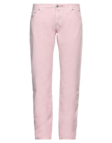 Shop Jacob Cohёn Man Pants Pink Size 38 Cotton, Linen