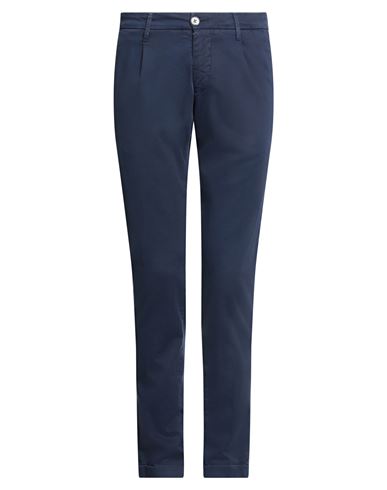 Manuel Ritz Man Pants Navy Blue Size 38 Polyester, Viscose, Elastane In Navy Blue