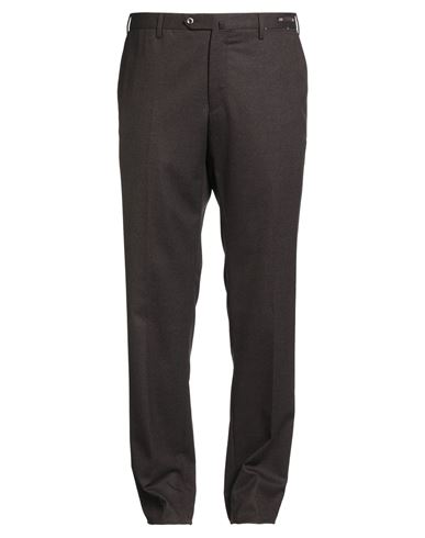 Pt Torino Man Pants Dark Brown Size 42 Virgin Wool, Elastane In Brown