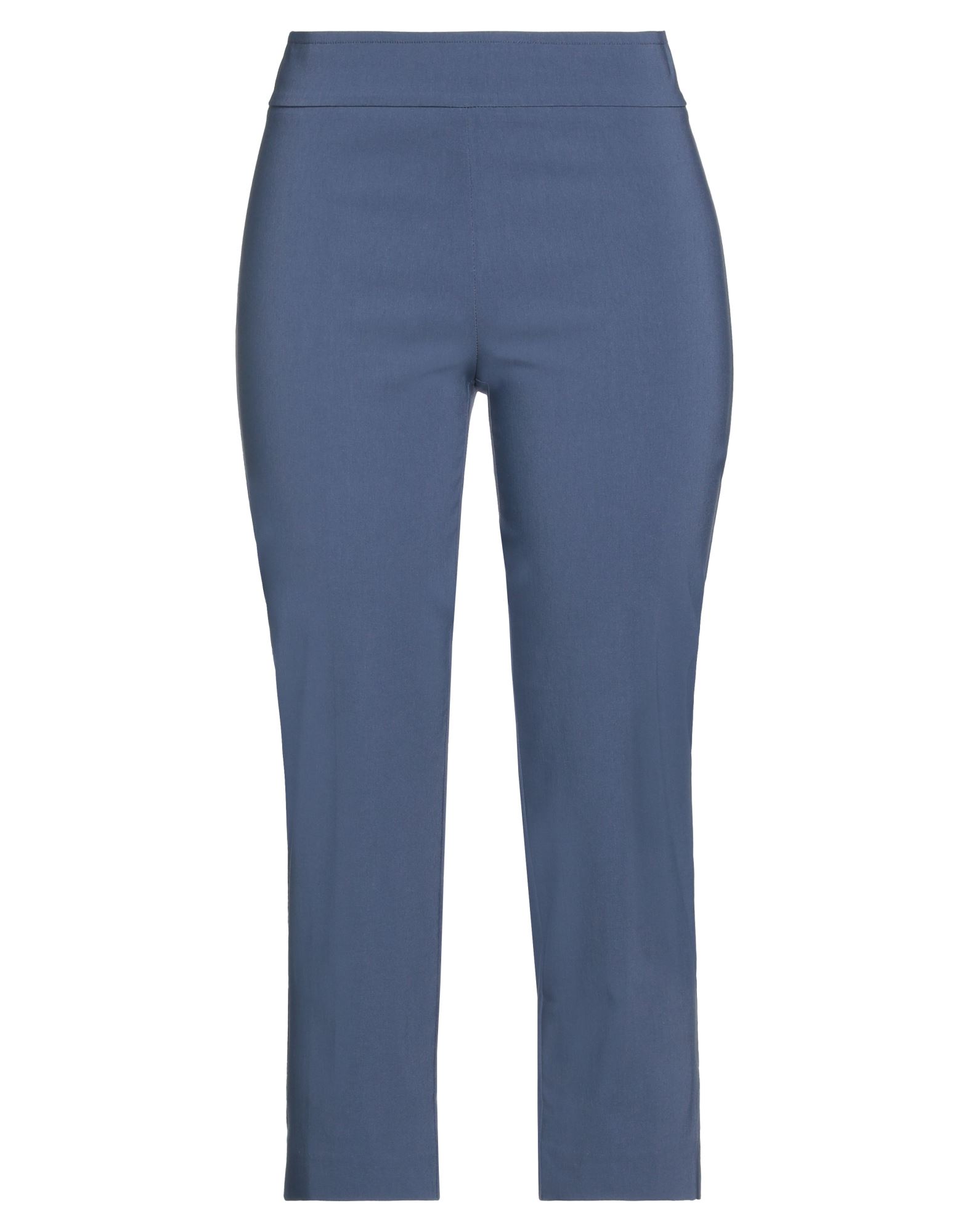 Avenue Montaigne Woman Cropped Pants Navy Blue Size 8 Viscose, Polyamide, Elastane
