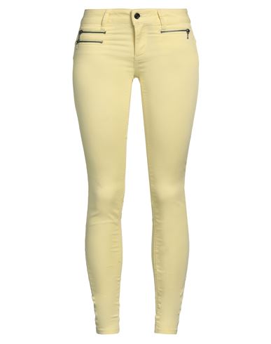 Liu •jo Woman Pants Yellow Size 26w-30l Cotton, Polyester, Elastane In Yellow