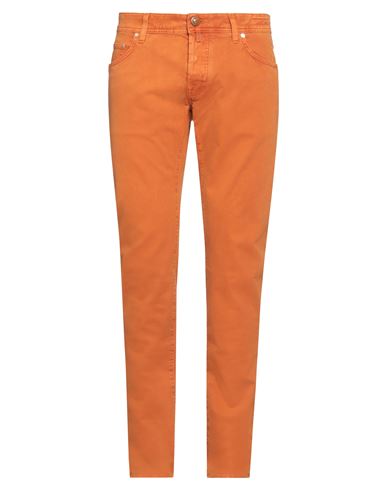 Jacob Cohёn Man Pants Orange Size 34 Cotton, Elastane