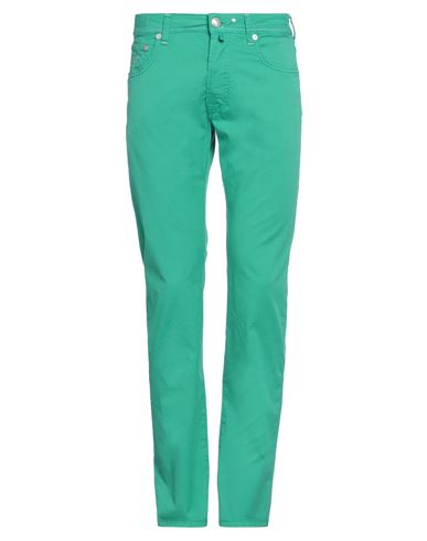Jacob Cohёn Man Pants Emerald Green Size 32 Cotton, Elastane
