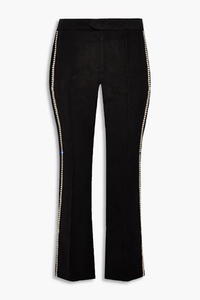 ISABEL MARANT Philea crystal-embellished felt slim-leg pants