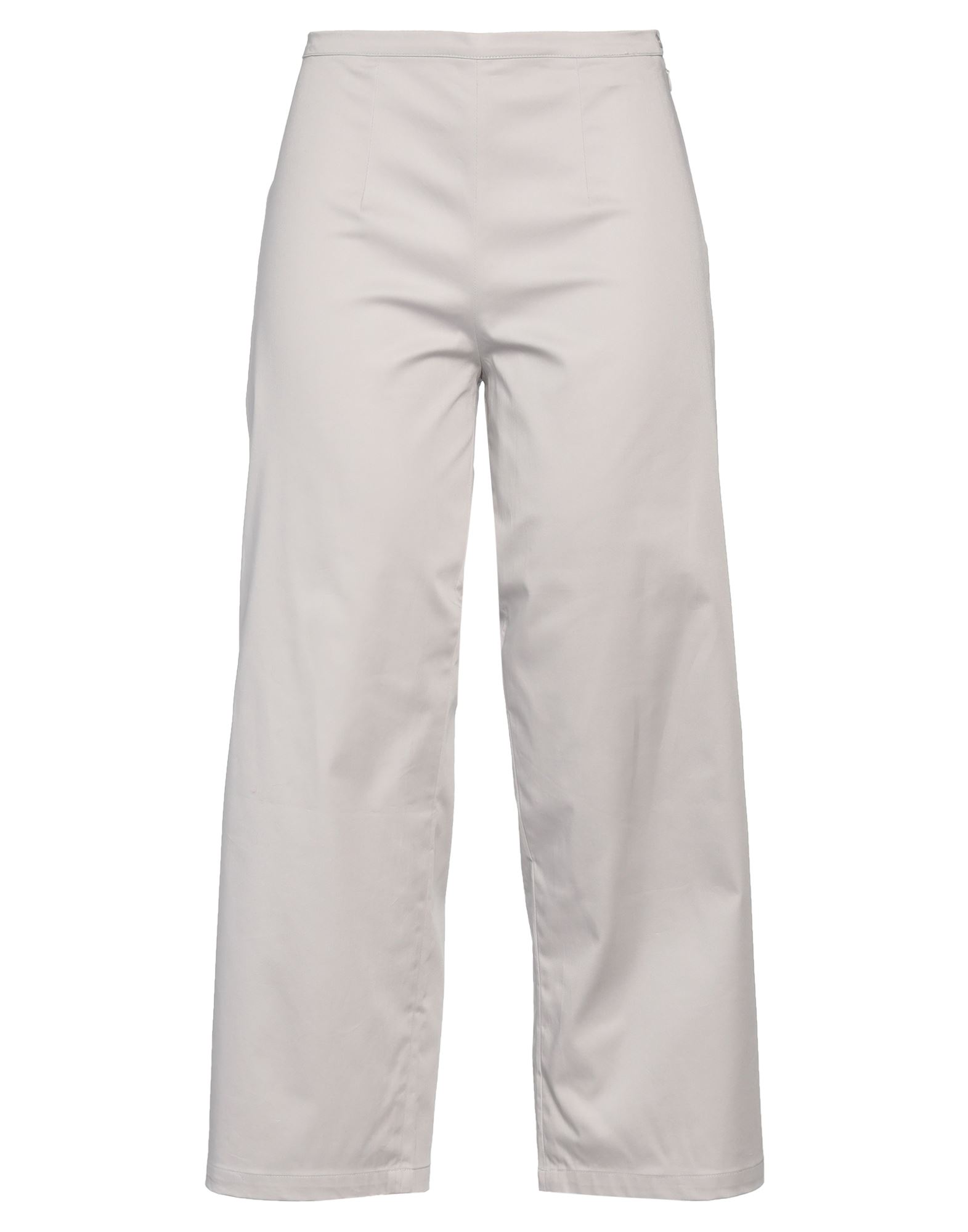 Shop Rossopuro Woman Pants Light Grey Size 8 Cotton, Elastane