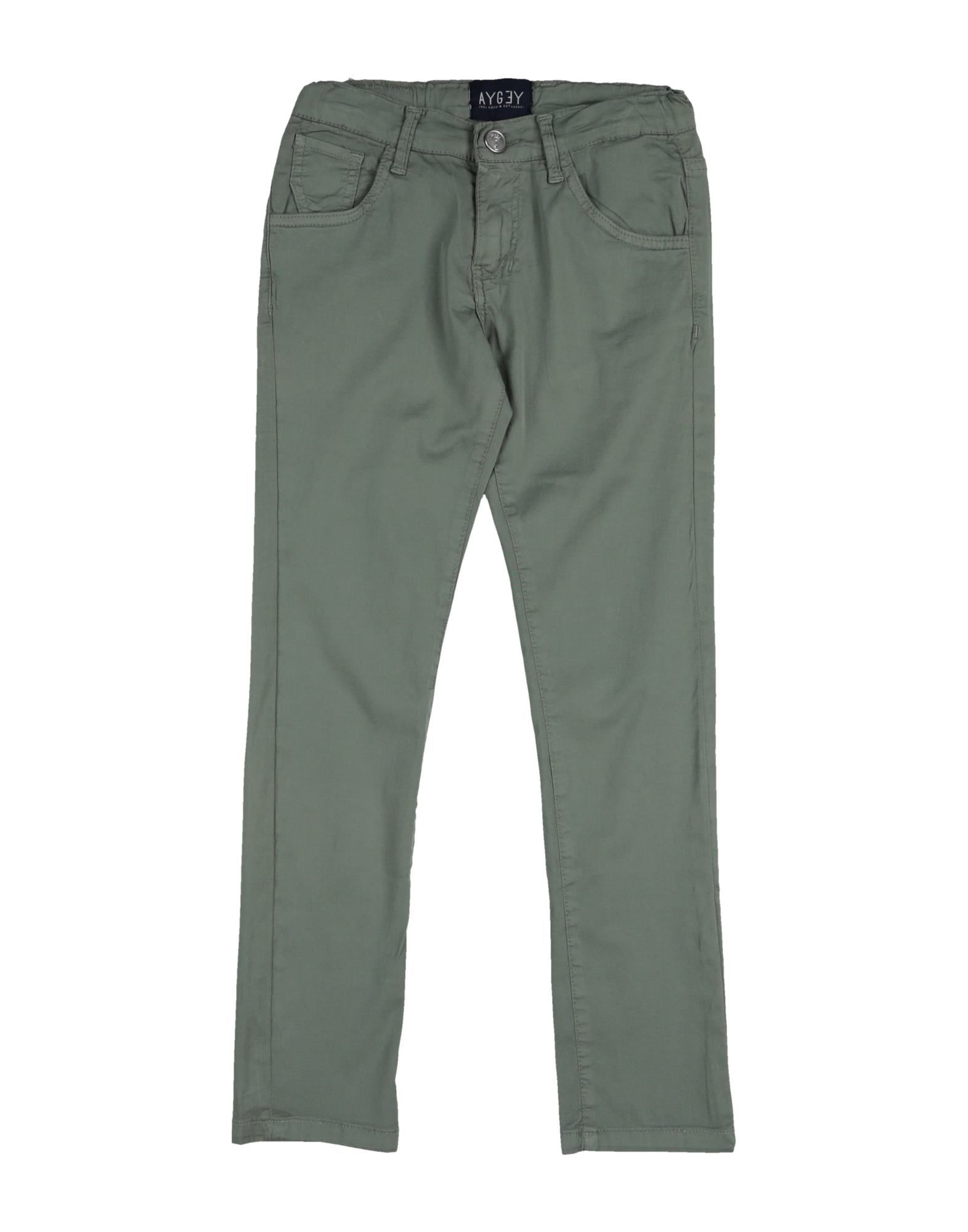 Aygey Kids' Casual Pants In Military Green