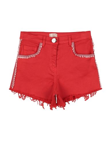 Elisabetta Franchi Babies'  Toddler Girl Shorts & Bermuda Shorts Red Size 6 Cotton, Elastane