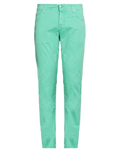 Shop Jacob Cohёn Man Pants Light Green Size 34 Cotton, Elastane