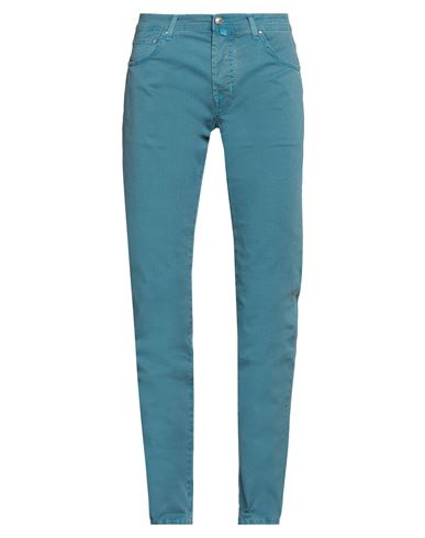Jacob Cohёn Man Pants Azure Size 33 Cotton, Elastane In Blue