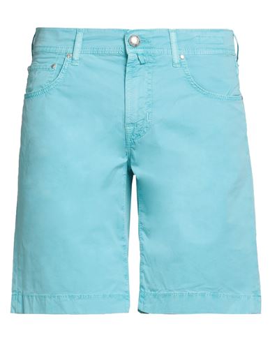Jacob Cohёn Man Shorts & Bermuda Shorts Turquoise Size 34 Cotton, Elastane In Blue