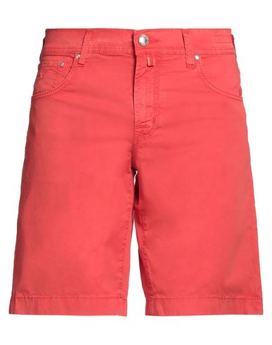 Jacob Cohёn Man Shorts & Bermuda Shorts Tomato Red Size 36 Cotton, Elastane