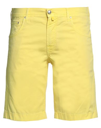 Jacob Cohёn Man Shorts & Bermuda Shorts Yellow Size 36 Cotton, Elastane