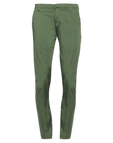 Massimo Brunelli Man Pants Dark Green Size 31 Cotton, Elastane
