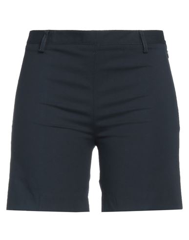 Cruciani Woman Shorts & Bermuda Shorts Midnight Blue Size 6 Cotton, Lycra