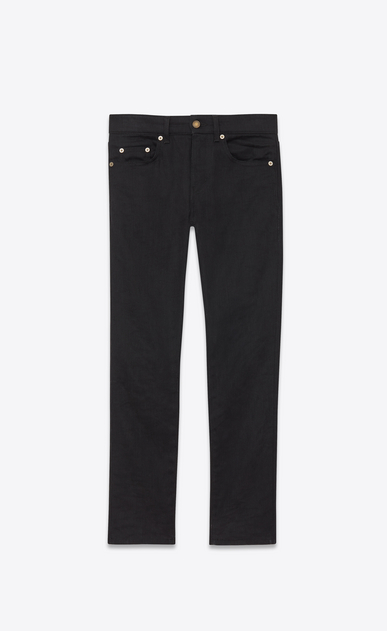 Used black stretch denim cropped skinny jeans