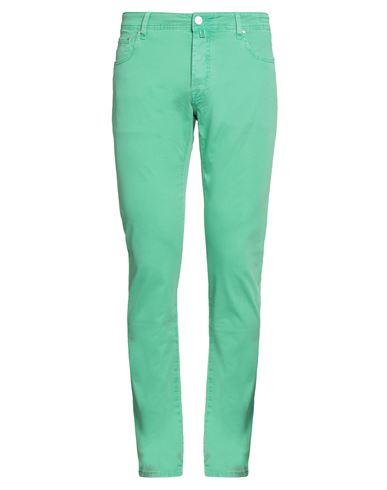 Shop Jacob Cohёn Man Pants Green Size 34 Cotton, Lyocell, Elastane