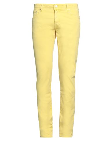Shop Jacob Cohёn Man Pants Light Yellow Size 33 Cotton, Lyocell, Elastane