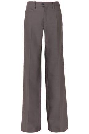 Chloé Wool-blend Twill Wide-leg Pants In Anthracite