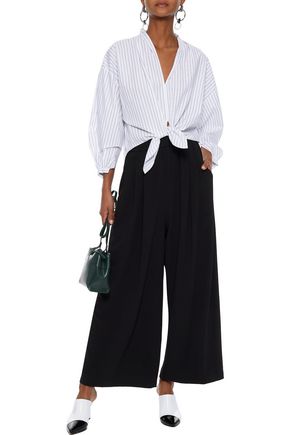 TOME PLEATED CREPE WIDE-LEG PANTS,3074457345619852417