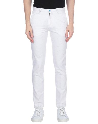 Barbati Man Pants White Size 26 Cotton, Elastane