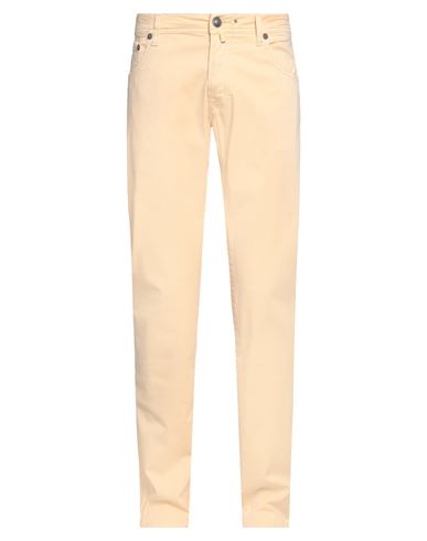 Shop Jacob Cohёn Man Pants Light Yellow Size 32 Cotton, Elastane