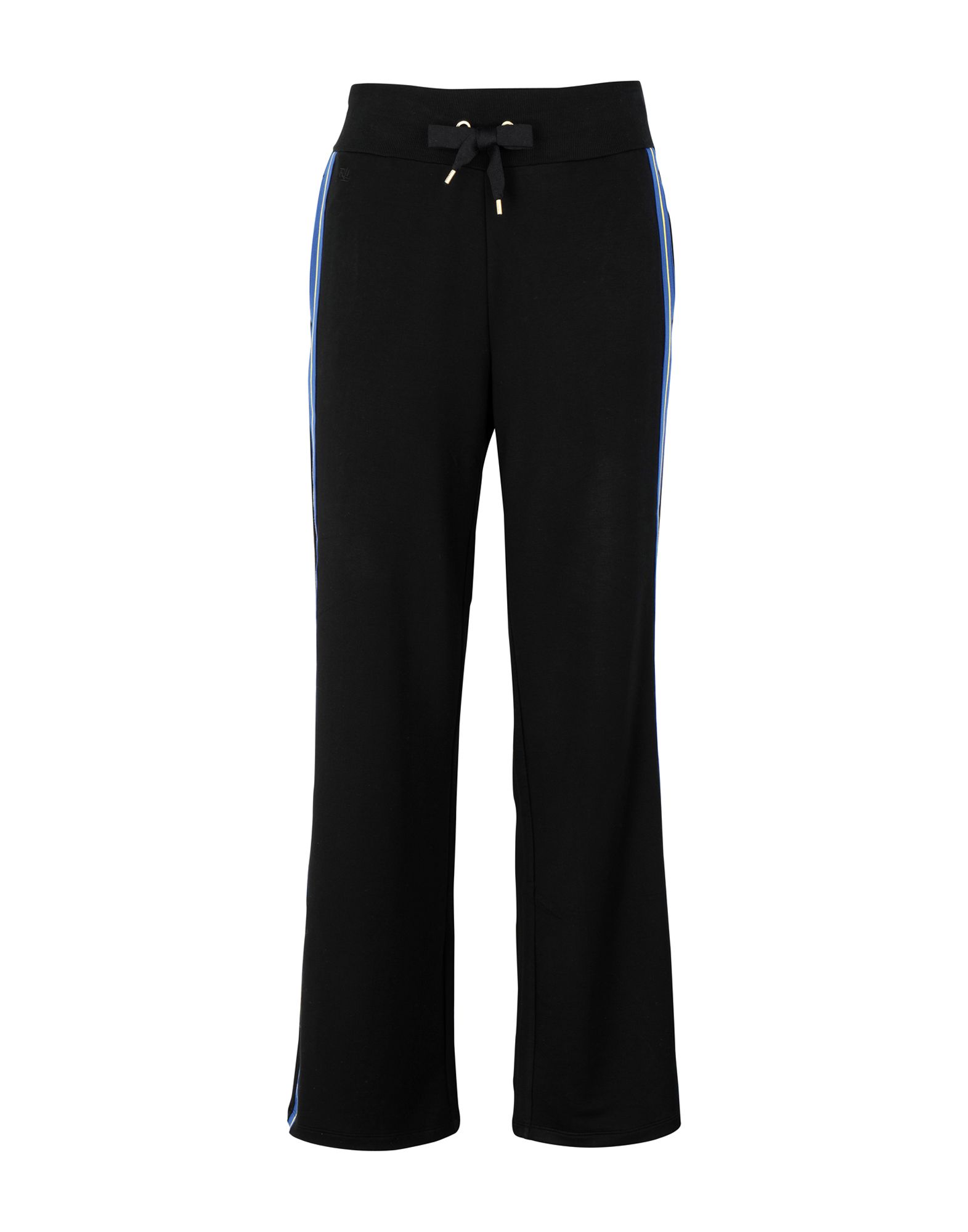 《セール開催中》LAUREN RALPH LAUREN レディース パンツ ブラック L レーヨン 65% / ポリエステル 29% / ポリウレタン 6% Side Stripe Sweatpant