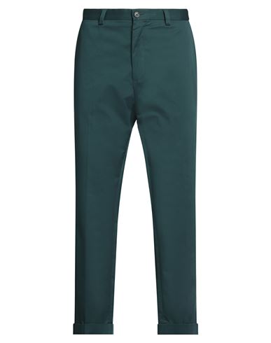 Shop Dolce & Gabbana Man Pants Dark Green Size 30 Cotton, Elastane
