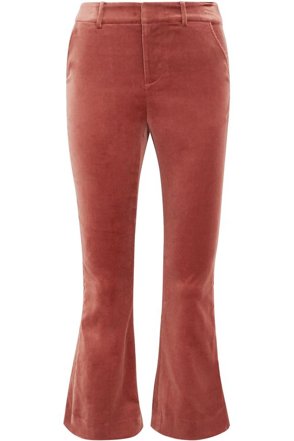 velvet bootcut pants