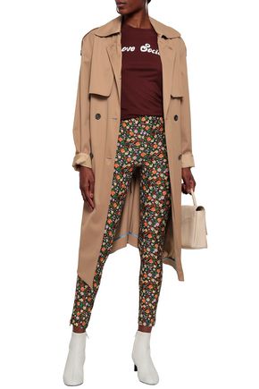Ganni Woman Floral-print Stretch-knit 