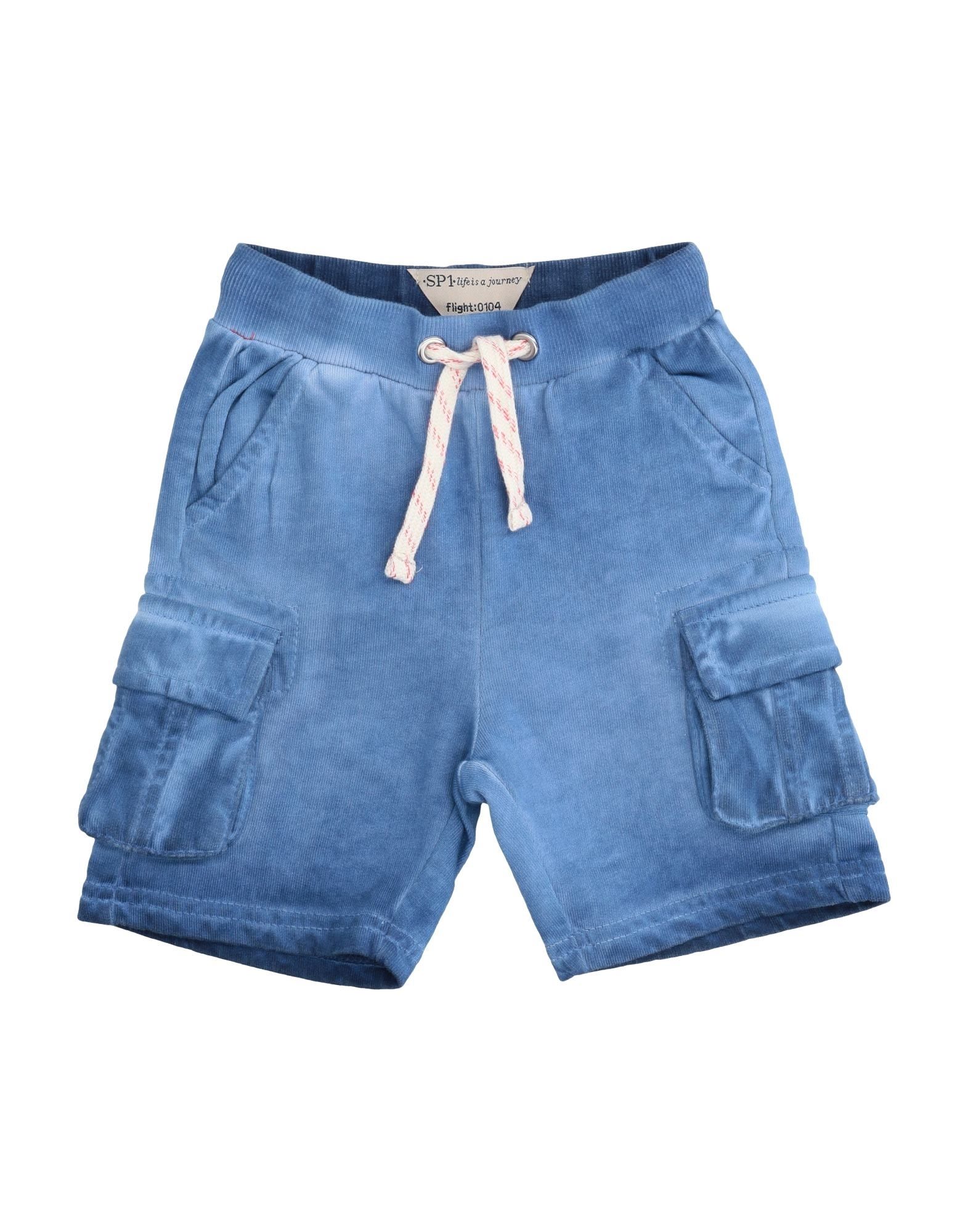 Sp1 Kids'  Newborn Boy Shorts & Bermuda Shorts Pastel Blue Size 3 Cotton