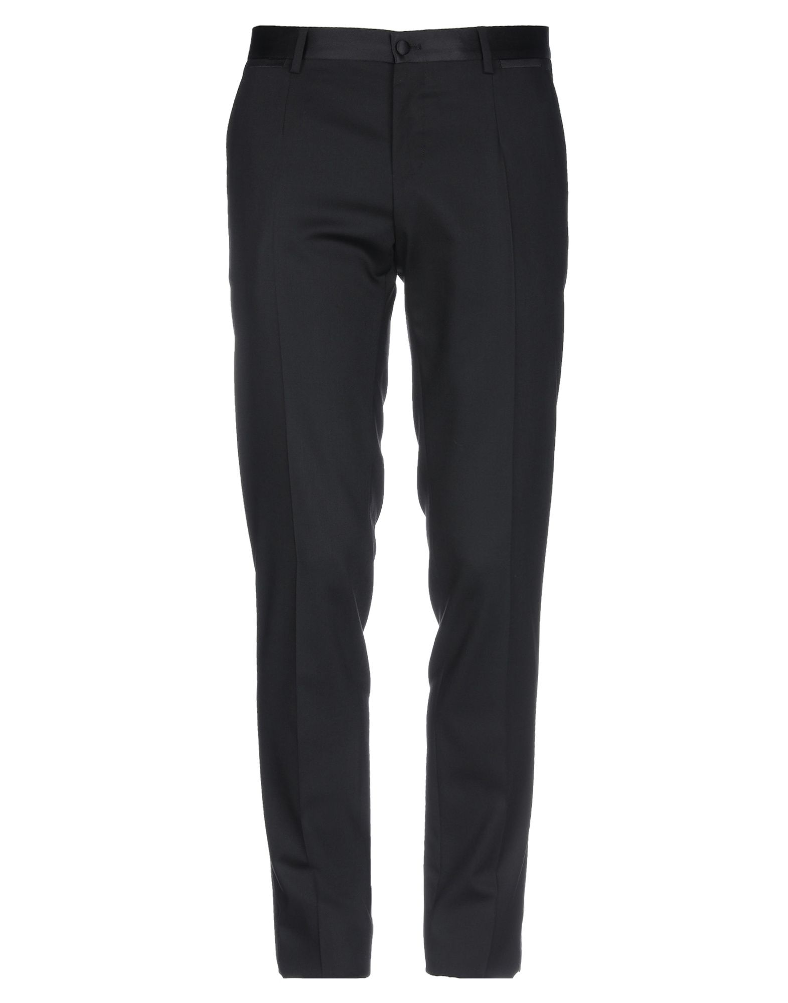 Dolce & Gabbana Black Stretch Wool Blend Pant In Black