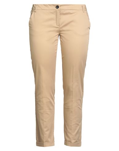 Emme By Marella Woman Pants Camel Size 12 Cotton, Elastane In Brown